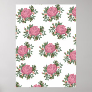 Poster Rosier traditionnel bouquet
