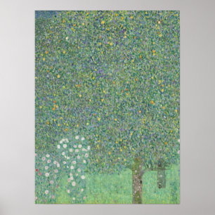 Poster Rosiers sous les arbres - Gustav Klimt