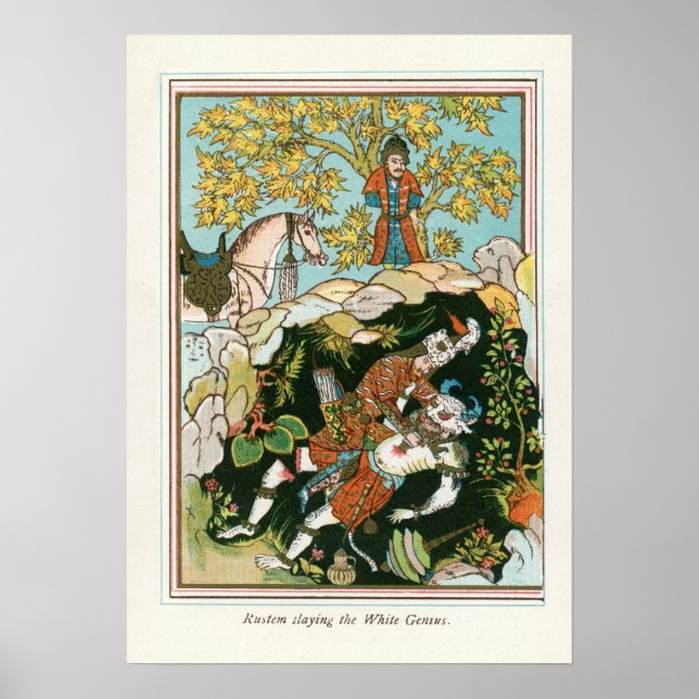 Poster Rostam tuant le génie blanc (Devant)