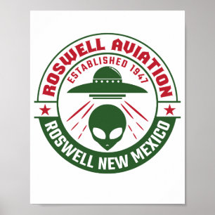 Poster Roswell Aviation Fondée en 1947
