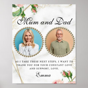Poster Rosy Blush Parents of the Bride Merci Cadeau