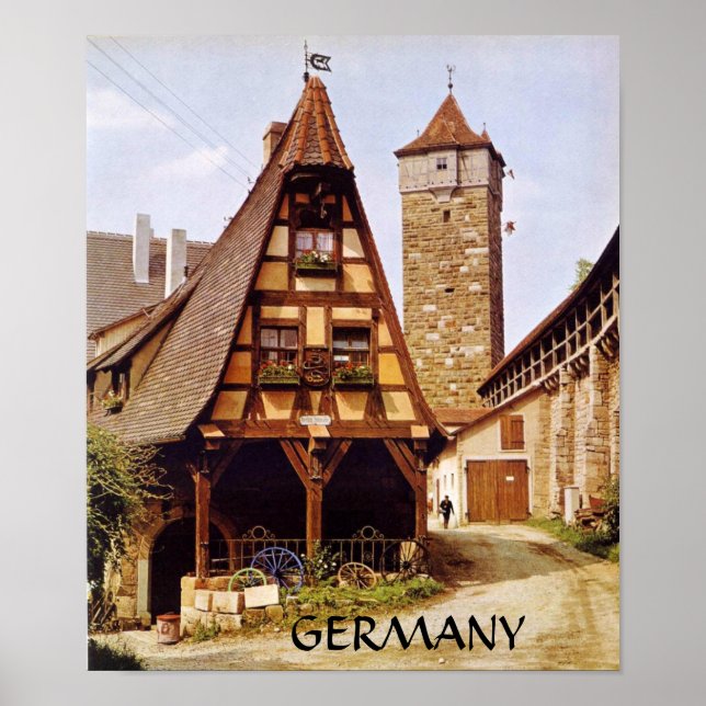 POSTER ROTHENBURG NON TOUCHÉ PAR LE TEMPS, (Devant)