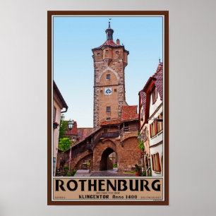 Poster Rothenburg OD Tauber - Klingentor