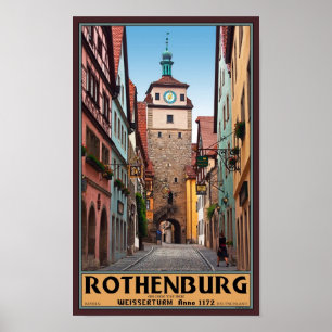 Poster Rothenburg OD Tauber - Weisserturm