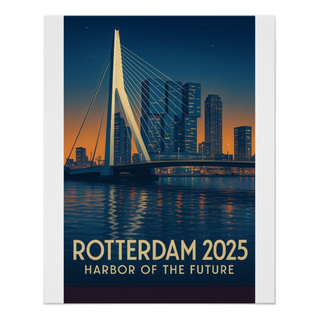 Poster Rotterdam - "Port de l'avenir (Devant)