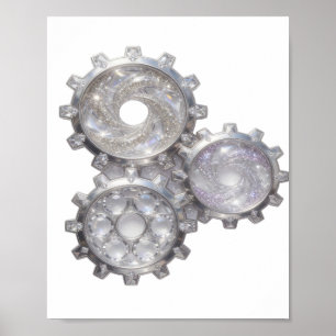 Poster Rouages d'Argent FRAIS DE L'UNIVERS