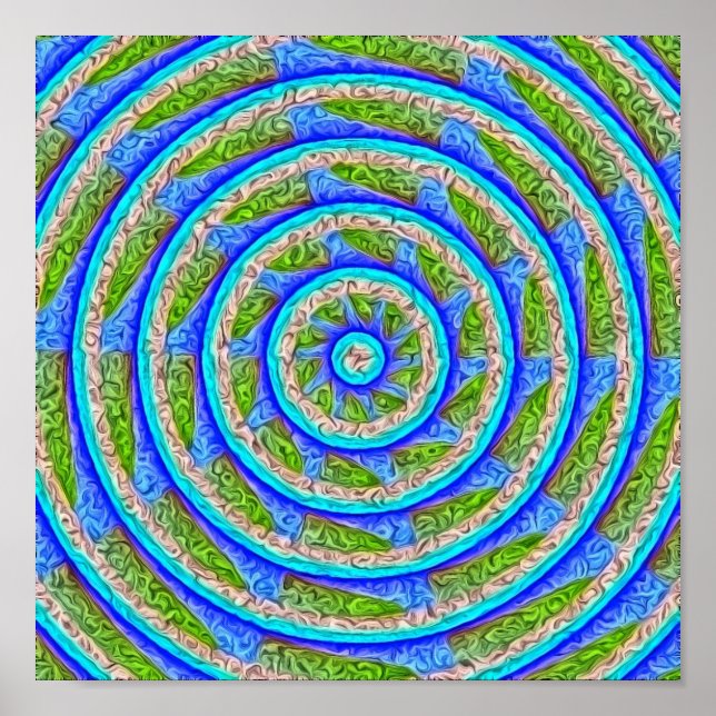 Poster Roue 2 Abstraite (Devant)