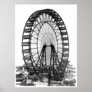 Poster Roue de Ferris à l'Exposition universelle de