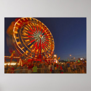 Poster Roue de Ferris au crépuscule dans le Montana du No
