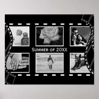 Poster Roue de film noir et blanc