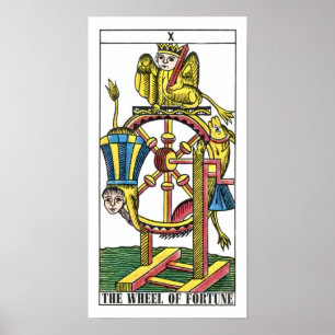 Poster Roue de Fortune Tarot Card