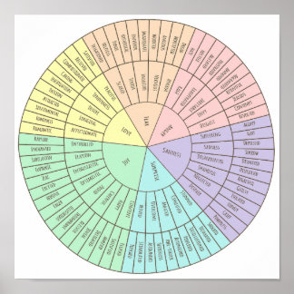 Poster Roue de l'affiche des émotions
