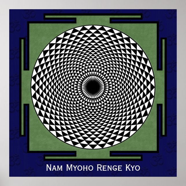 Poster Roue de méditation de fleurs lotus (Devant)