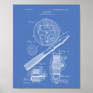 Poster Roue de pêche 1906 Plan directeur de l'art des bre