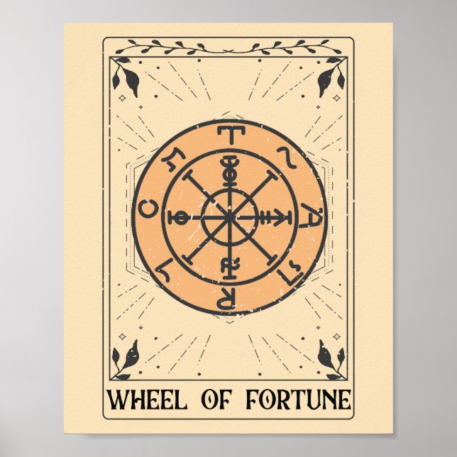 Poster Roue en détresse de Fortune tarot arcana majeur (Devant)