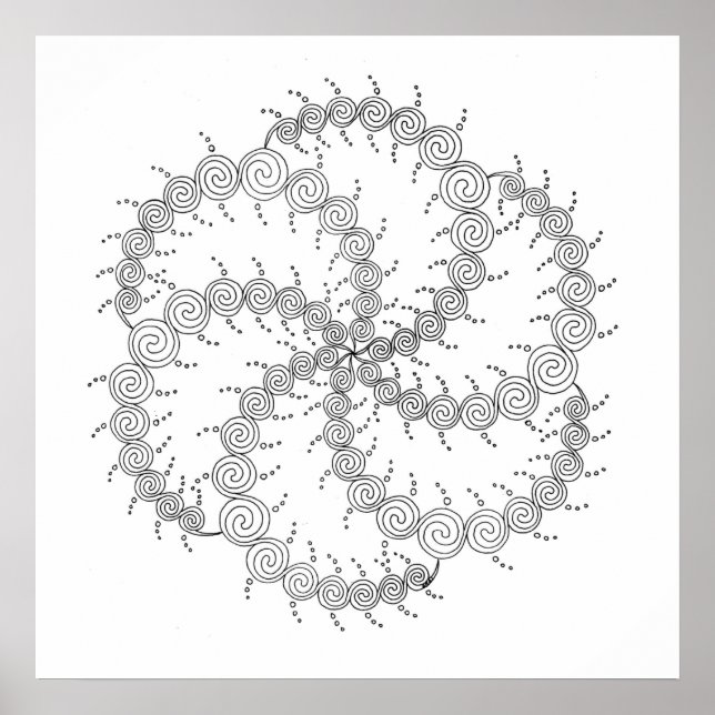 Poster Roue spirale III (Devant)