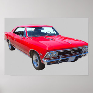 Poster Rouge 1966 Chevelle SS 396