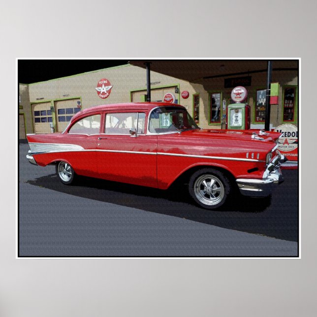 Poster rouge '57 Classic 34 x 24 (Devant)