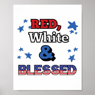Poster Rouge, blanc et béni