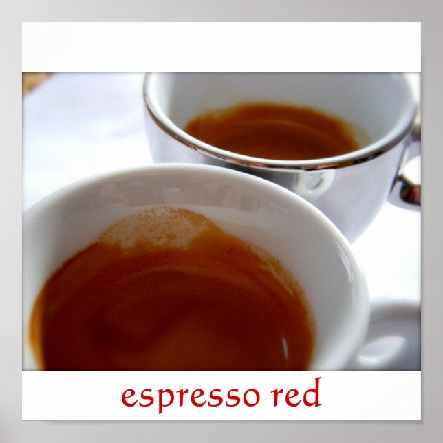 Poster rouge Espresso (Devant)