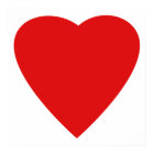 Rouge et Blanc Love Heart Design.