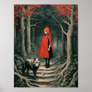 Poster Rouge et loup