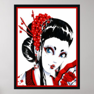 Poster Rouge et noir