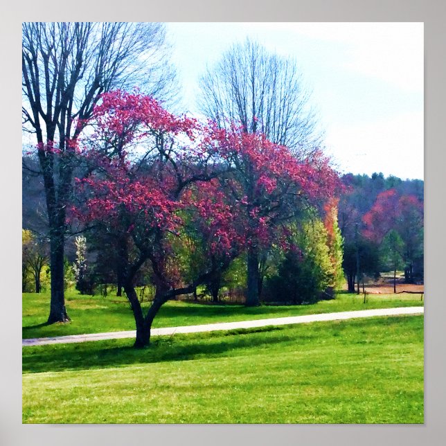Poster rouge Flower Crabappy (Devant)