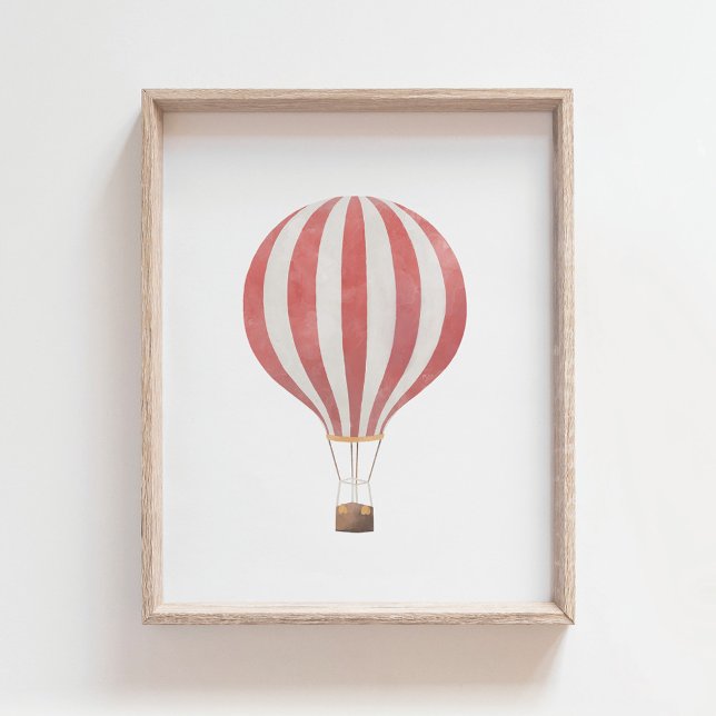 Poster rouge Hot Air Balloon Nursery Decor (Créateur téléchargé)
