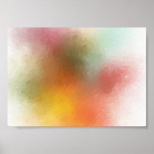 Poster Rouge Jaune Bleu Vert Violet Rose Moderne Abstrait