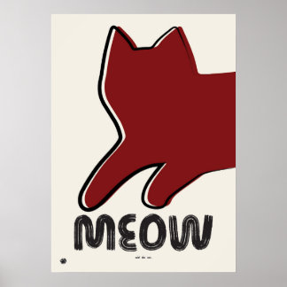 Poster rouge minimaliste