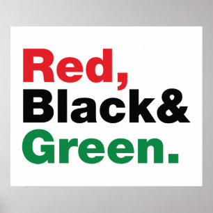 Poster Rouge, Noir et Vert.