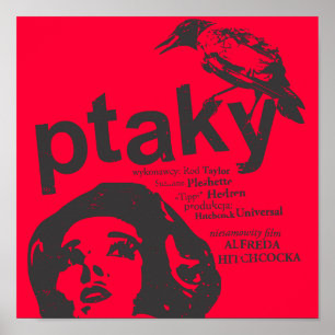 Poster rouge ptaké