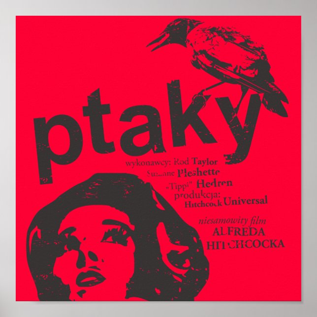 Poster rouge ptaké (Devant)