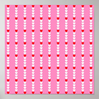 Poster Rouge rose mou simple Cardiaque Motif Y2K