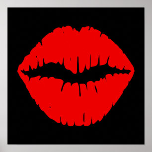 Poster Rouge rouge et noir