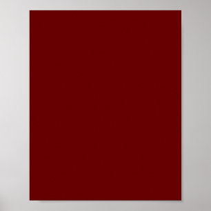 Poster Rouge sanguin (couleur solide)
