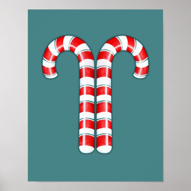 Poster rouge sucres de canne (Devant)