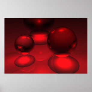 Poster Rouge sur rouge avec rouge