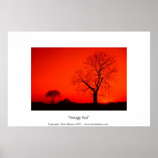 Poster Rouge vintage (Devant)