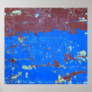 Poster Rouille en acier coloré : texture abstraite