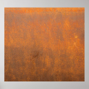 Poster Rouille noire, texture métallique gros plan.