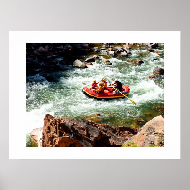 Poster Roulage d'eau blanche (Devant)