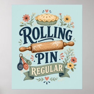 Poster Rouleau à Pâtisserie Régulier Cottage Baker