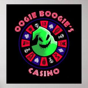 Poster Roulette Oogie Boogies Casino Roulette en Lit Noir