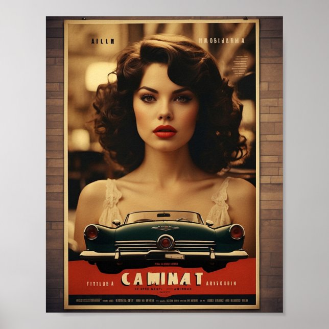Poster Roulettes classiques : Élégance du cinéma Vintage (Devant)