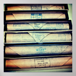 Poster Roulettes de piano antique