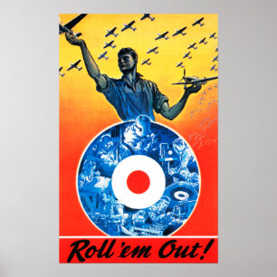 Poster Roulez-les corps d'aviation canadien royal