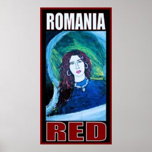 POSTER ROUMANIE ROUGE