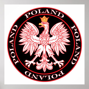 Poster Round Red Polish